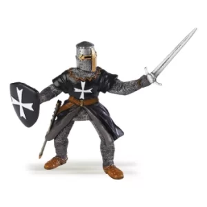 Image of PAPO Fantasy World Hospitaller Knight with Sword Toy Figure, Three Years or Above, Black (39938)