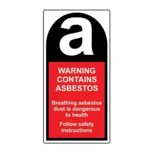 Image of Warning Contains Asbestos (25 x 50mm, Roll of 500 Labels)