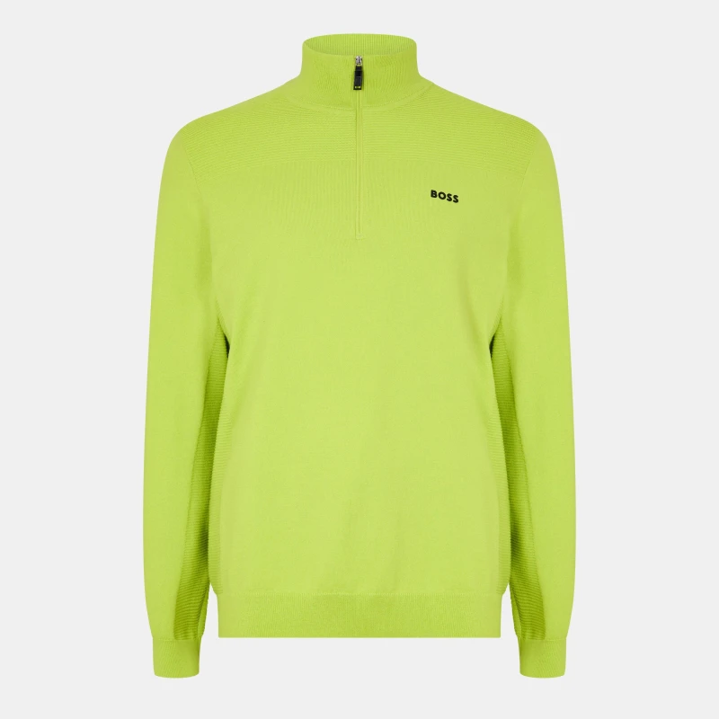 Image of Boss Mens MomentumX QZ Jumper Bright Green male 2XL