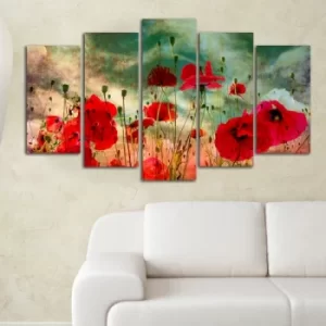 Image of 5PMDF-6 Multicolor Decorative MDF Painting (5 Pieces)