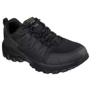 Image of Skechers Mens Fannter Leather Occupational Shoes (8 UK) (Black)