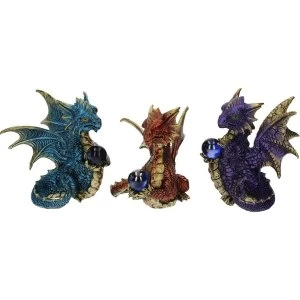 Image of Orb Guardians Pack Of 3 Dragon Figures