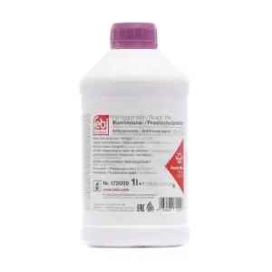 Image of FEBI BILSTEIN Antifreeze Violet 172009 VW,AUDI,MERCEDES-BENZ,GOLF II (19E, 1G1),GOLF I Cabriolet (155),PASSAT Variant (3A5, 35I),TRANSPORTER III Bus