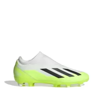 Image of adidas X.3 Laceless Childrens Firm Ground Football Boots - White