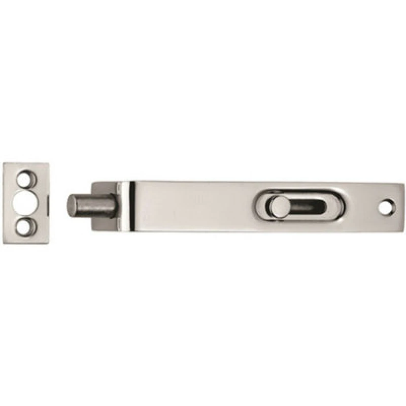 Image of Loops Sunk Slide Flush Door Bolt with Flat Keep Plate 102 x 17mm Polished Chrome Multi unisex