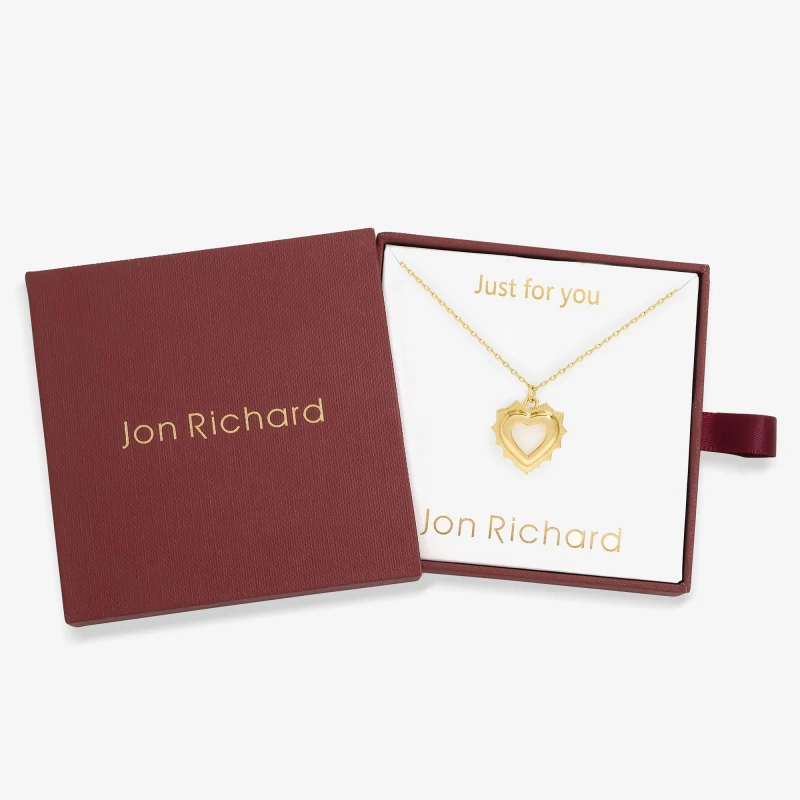 Image of Jon Richard Gold Plated Heart Birthstone Necklace - June Gold female One Size