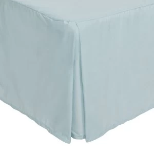 Image of Catherine Lansfield Duck Egg Non-Iron Plain Dye Pleated Platform Valance Sheet - Double