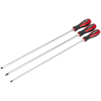 Image of Sealey 3 Piece Extra Long Hammer Through Screwdriver Set