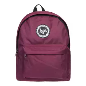 Image of Hype Badge Backpack (One Size) (Burgundy)