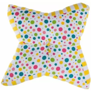 Image of Multi Polka Dots Star Floor Cushion - Multi Colour - Homescapes