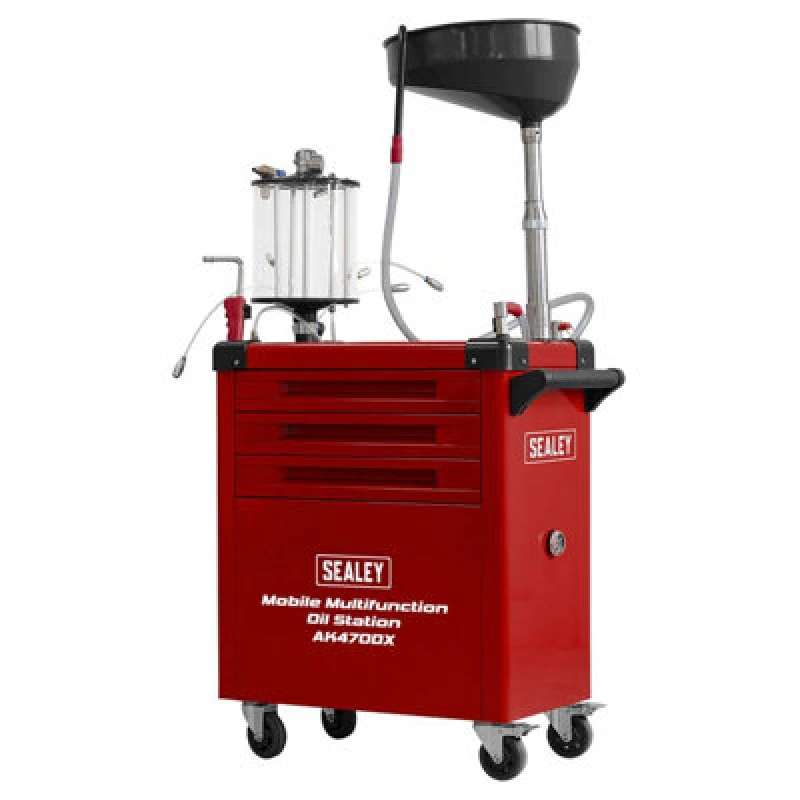 Image of Sealey 61 Piece Mobile Multifunction Oil Station and Tool Set AK470DX