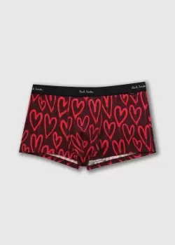 Image of Paul Smith Mens Pop Graffiti Heart Trunks In Red