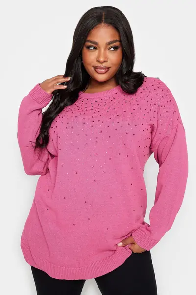 Image of Embellished Knitted Jumper