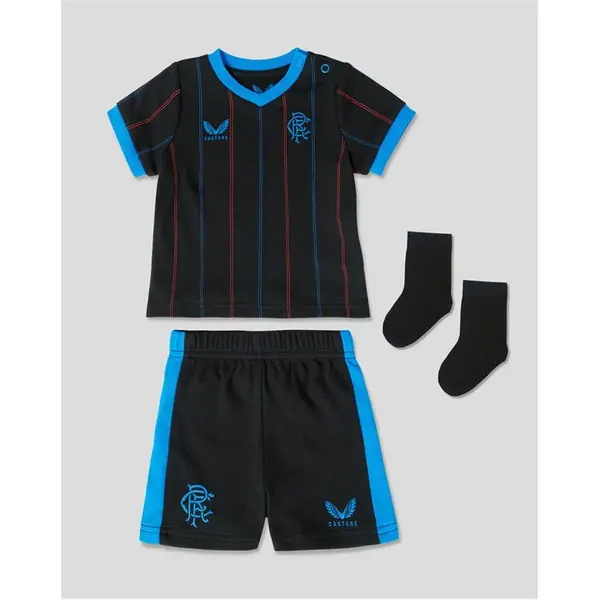 Image of Castore Rangers Fourth Minikit 2022 2023 - Black 0 - 3 Months