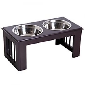 Image of PawHut Pet Feeder Brown 305mm x 584mm x 254 mm