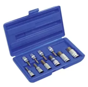 Image of Laser Tools 3656 Hex Bit Set 3/8"D & 1/2"D 10pc Chrome Vanadium