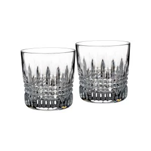 Image of Waterford Lismore Clear Diamond Tumbler Set of 2 Clear