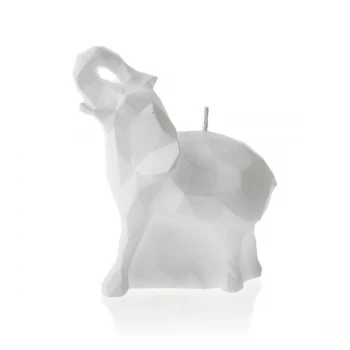 Image of White Medium Elephant Candle
