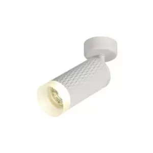 Image of Luminosa Lighting - 1 Light Surface Mounted Spotlight GU10, Sand White, Acrylic Ring