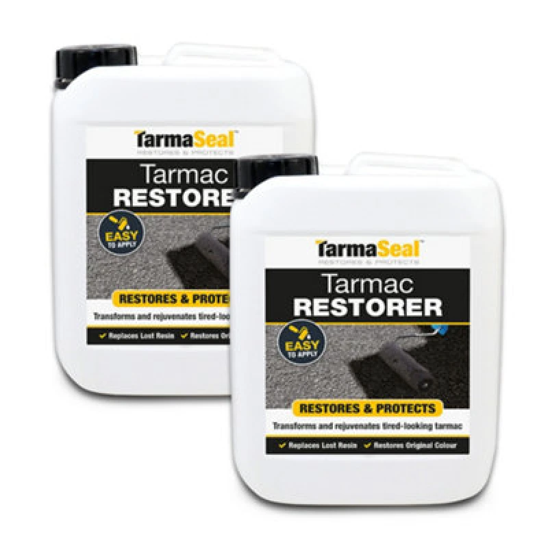 Image of Smartseal Tarmaseal Tarmac Sealer & Restorer, Black, Superior To Tarmac Paint For Driveways, 2 X 5L, Black 5.061E+12