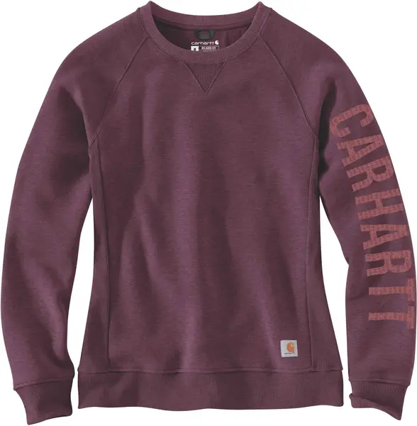 Image of Carhartt Clarksburg Crewneck Ladies Sweatshirt, pink, Size M for Women