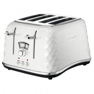 Image of DeLonghi Brillante CTJ4003.W 4 Slice Toaster