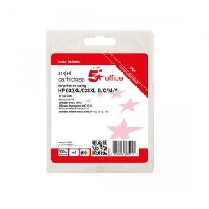 Image of Office Reman Inkjet Cart Page Life BkCMY 1000pp HP No. 932XL933XL