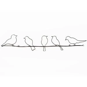 Image of Graham and Brown Bird on a Wire Wall Art