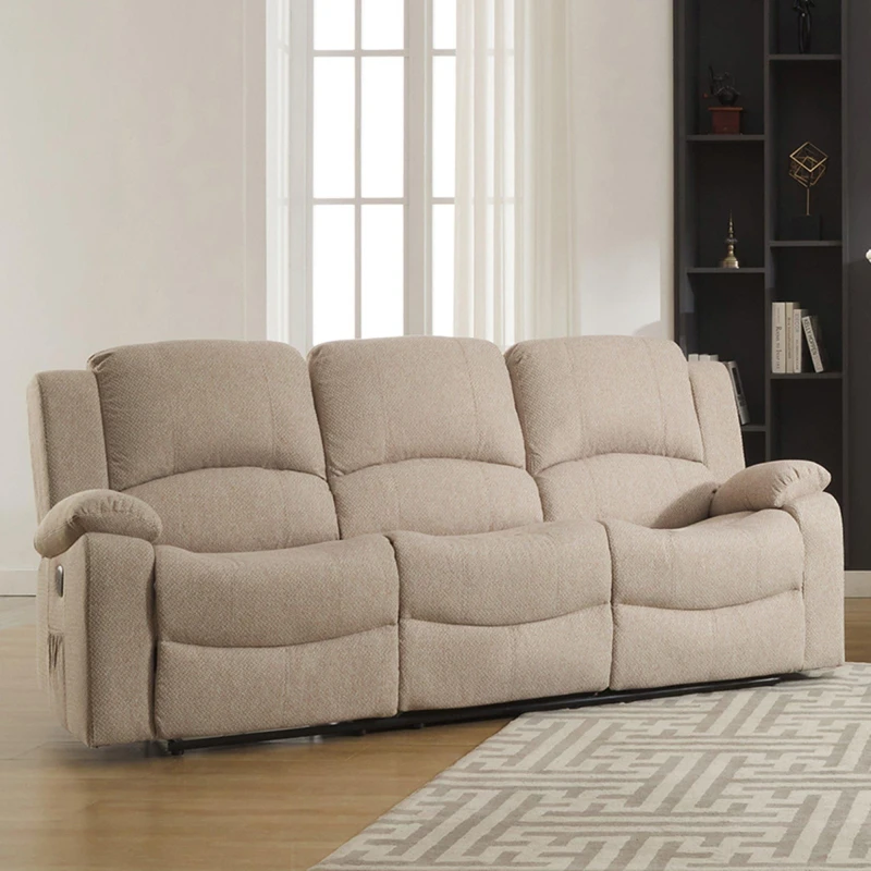 Image of Artemis Home Marldon 3 Seat Reclining Sofa in Beige Beige Unisex
