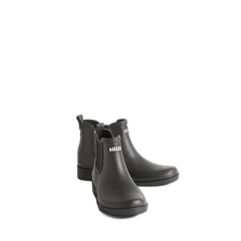 Image of Aigle Carville 2 Rubber Womens Ankle Boots - Noir - Size:UK 6.5