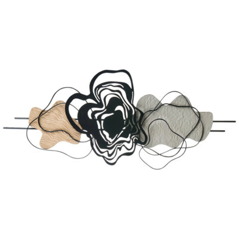 Image of Beliani Wall Decor Sallins Metal 48cm Black