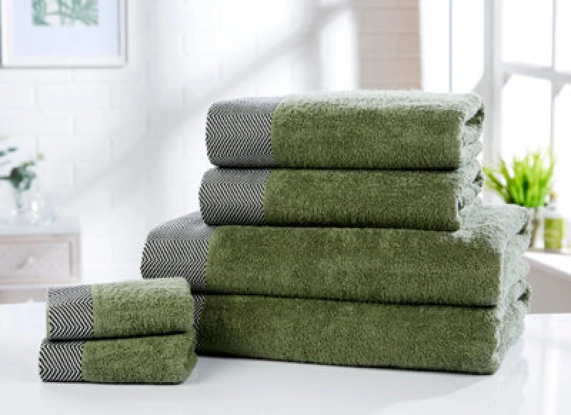 Image of Rapport Home Tidal Pure Cotton Face Towel Sage