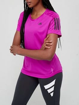 Image of adidas Own The Run T-Shirt - Fuchsia, Size S, Women