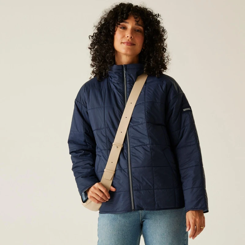 Image of Regatta Womens Courcelle II Water-Repellent Lightweight Quilted Jacket Navy female 14