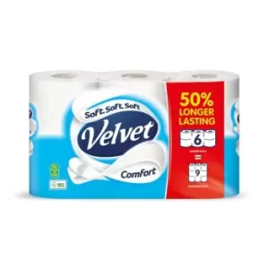 Image of Velvet Comfort White Toilet Rolls, One Size