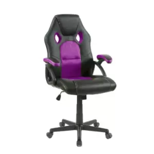 Image of Neo Purple Leather Race Office Chair