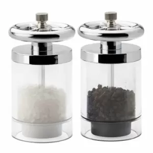 Image of David Mason Design English Tableware Company Filled Kent Salt & Pepper Mill Set - Chrome