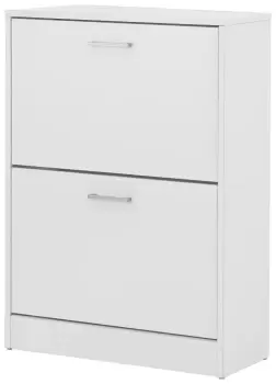 Image of GFW Stirling 2 Tier Shoe Cabinet - White