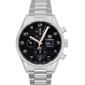 Image of Carrera Chronograph Calibre 16 DD Automatic Black Dial Mens Watch