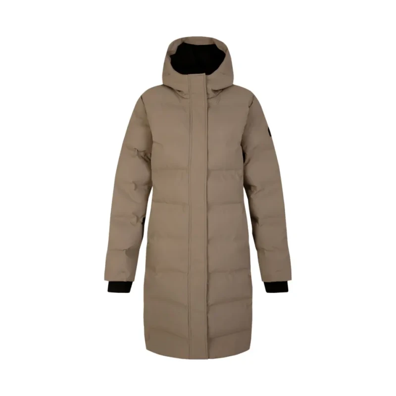 Image of Womens long hooded down jacket Dare 2B Wander Beige Female 36