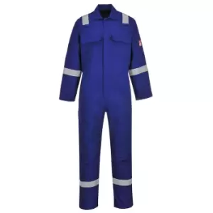 Image of Biz Weld Mens Iona Flame Resistant Coverall Royal Blue 3XL 32"