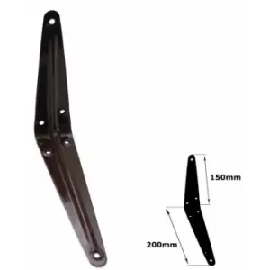 Image of Shelf Brackets Brown London Pattern Metal For Shelving Constructions - Size 150x200mm - Pack of 1