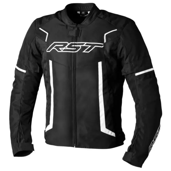 Image of RST Pilot Evo Ce Mens Textile Jacket Black White 48