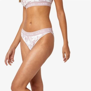 Image of Jack Wills Eco Classic Taped Bikini Bottoms - Pink Tie Dye
