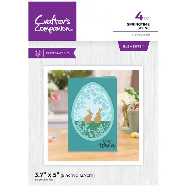 Image of Crafter's Companion Die Set Easter Collection Springtime Scene Easter Egg Set of 4