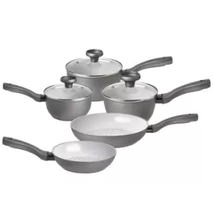 Image of Prestige Earthpot Recycled Non-Stick 5 Piece Saucepan and Frying Pan Set