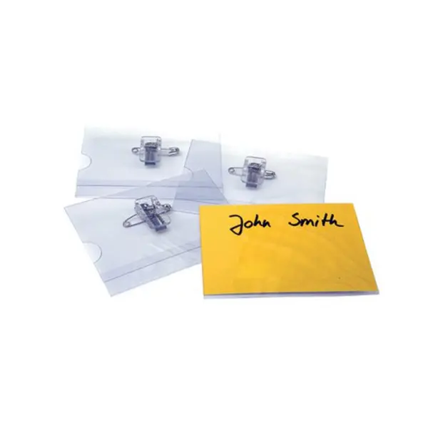 Image of Announce Announce Combi Clip Name Badge 40x75mm (Pack of 50) PV00917 PV00917