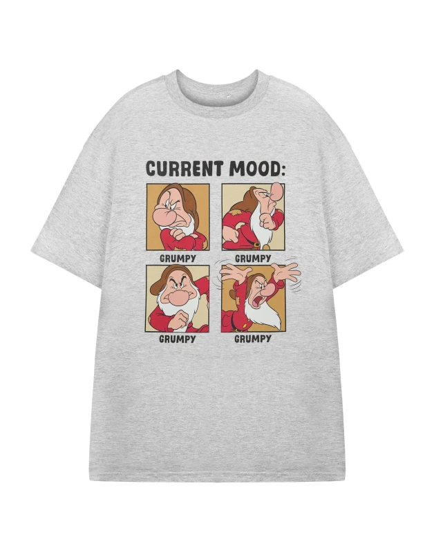 Image of Disney Men Short Sleeved T-Shirt in Grey Size: large Grey L Male 5063203907076