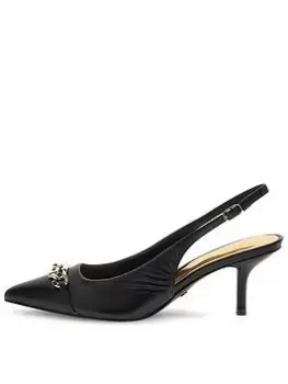 Image of Guess Guess Sdina Sling Back Heel - Black, Size It/Eu 37 = UK 4, Women