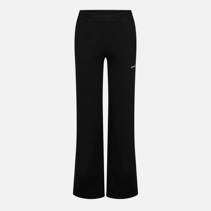 Image of Off White Womens Diag Diagonal Logo Fleece Joggers Black/White female 10 (42)